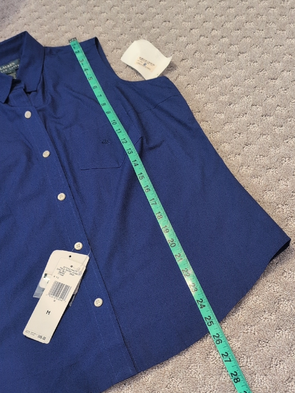 Ralph Lauren Sleeveless Button-down Shirt NWT - Picture 7 of 9